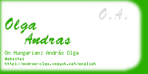 olga andras business card