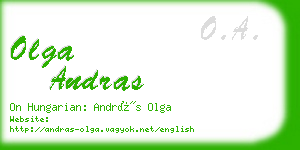 olga andras business card